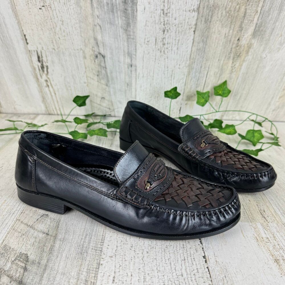 Men's Italian Casual Loafer Slip On woven with tassel size 43